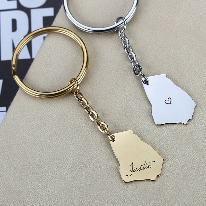 Personalized-State-Map-Keychain-Engraved-Text-Keyring-for-Family-Friend-2