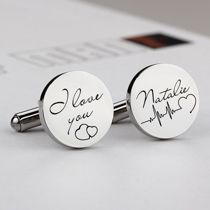 Wedding Cufflinks for groom, Compass Cufflinks engraved, top Bride to groom gift, Groom Cufflinks