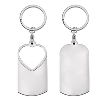 Personalized Custom Heart Color Photo Calendar Rectangle Keychain
