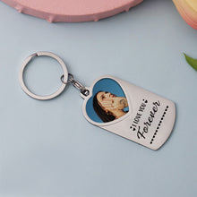 Personalized Custom Heart Color Photo Calendar Rectangle Keychain