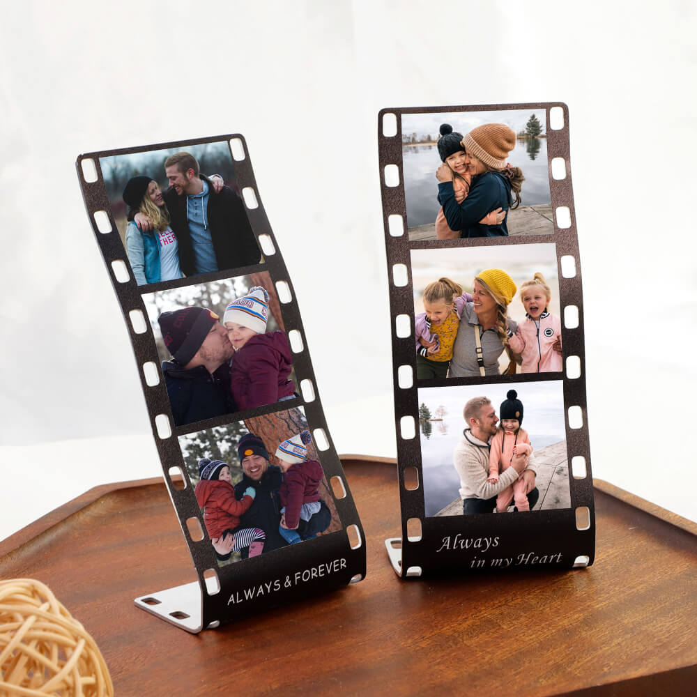Personalized Stainless Steel Film Picture Frame Set Table Growth Commemoration