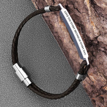 Personalized Custom Fingerprint Handwriting Men's Magnetic Bar Bracelet