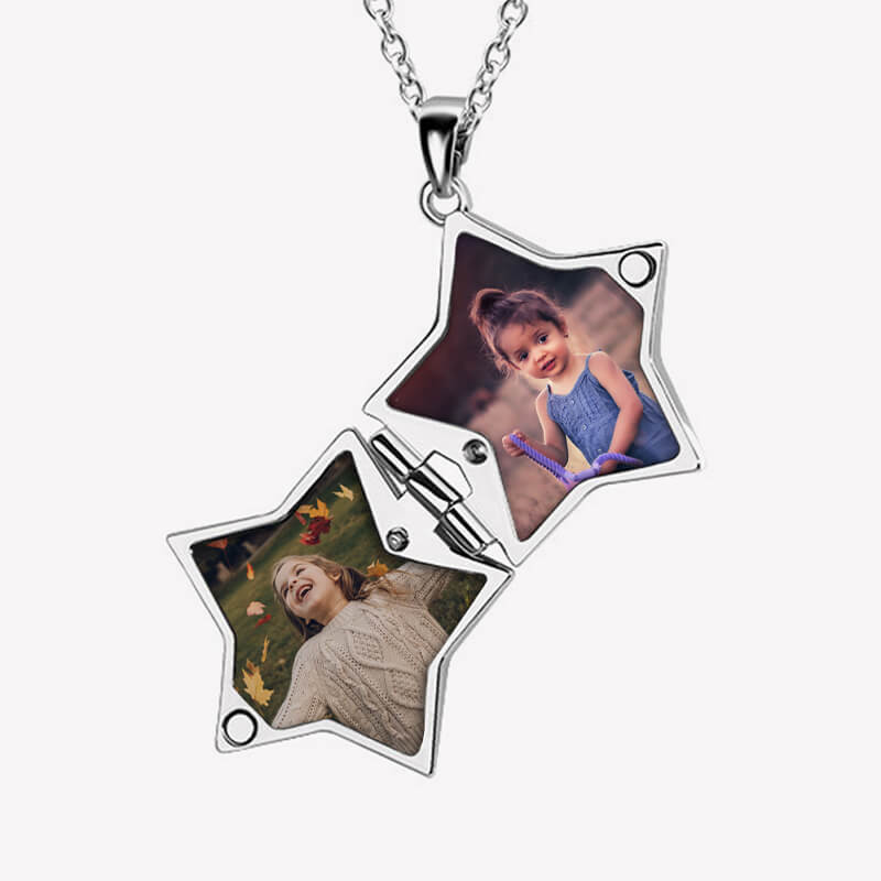 Star Personalized Photo Pendant Jewelry Necklace