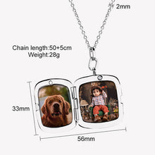 Photo Engraved Full-Color Rectangle Necklaces