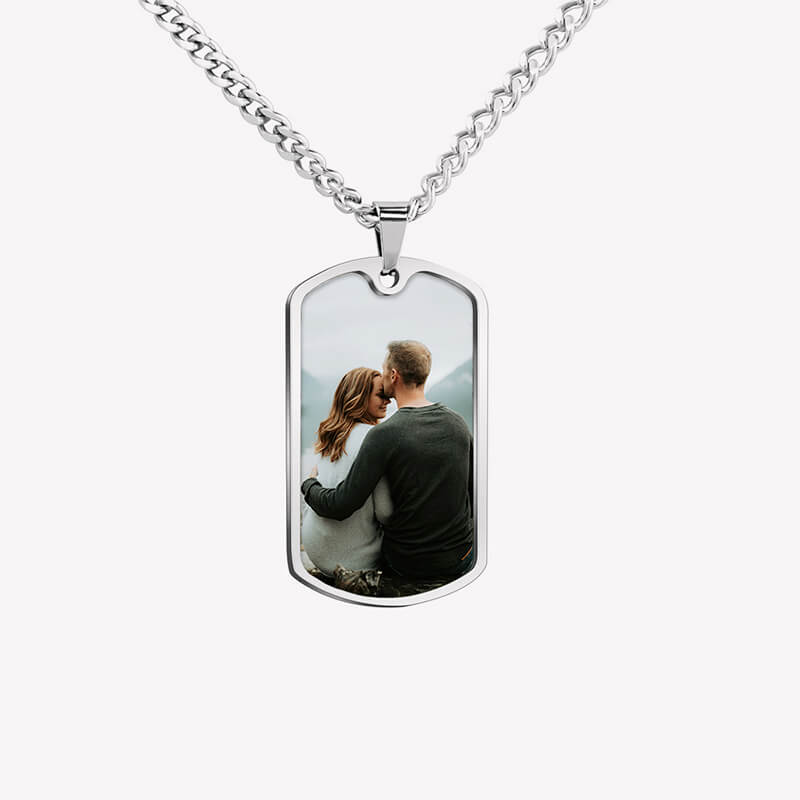 Personalized Double Sided Custom Photo Text Pendant Necklaces Gift