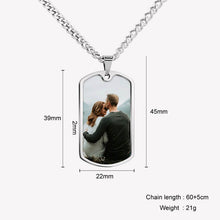 Personalized Double Sided Custom Photo Text Pendant Necklaces Gift