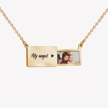 Engraving Personalized Memory Envelope Photo Necklace