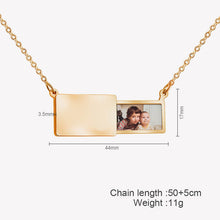 Engraving Personalized Memory Envelope Photo Necklace