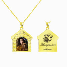 House Shape Personalized Custom Handwritten Photo Necklace