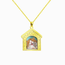 House Shape Personalized Custom Handwritten Photo Necklace