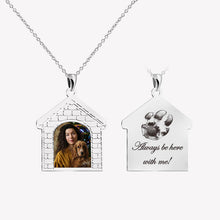 House Shape Personalized Custom Handwritten Photo Necklace