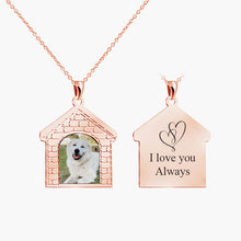 House Shape Personalized Custom Handwritten Photo Necklace