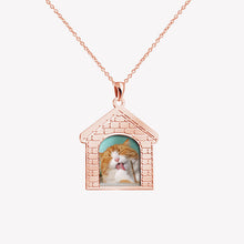 House Shape Personalized Custom Handwritten Photo Necklace