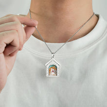 House Shape Personalized Custom Handwritten Photo Necklace