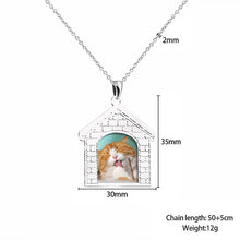 House Shape Personalized Custom Handwritten Photo Necklace