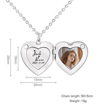 Personalized Custom Heart Handwriting Photo Necklace