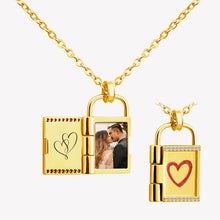 Personalized Custom Handwritten Zircon Book Photo Necklace