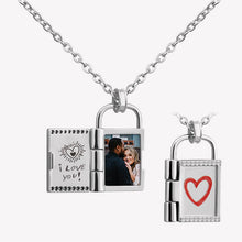 Personalized Custom Handwritten Zircon Book Photo Necklace