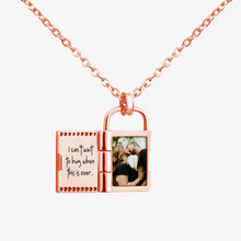 Personalized Custom Handwritten Zircon Book Photo Necklace