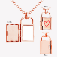 Personalized Custom Handwritten Zircon Book Photo Necklace