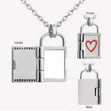 Personalized Custom Handwritten Zircon Book Photo Necklace