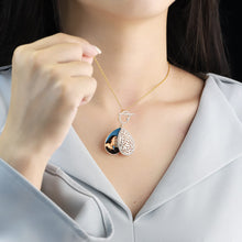 Gold Hollow Water Drop Shape Photo Box Necklace Clavicle Chain Personality Women's Pendant