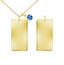 Calendar Rectangular Long Bar Necklace Handwriting Custom Custom Custom Gold Jewelry