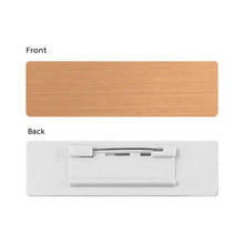 Customized Company Badge Identity Plate Rectangular Personalized Initials Handwriting Brooch