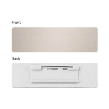 Custom Rectangular Company Logo Identity Badge Initials Engraved Brooch