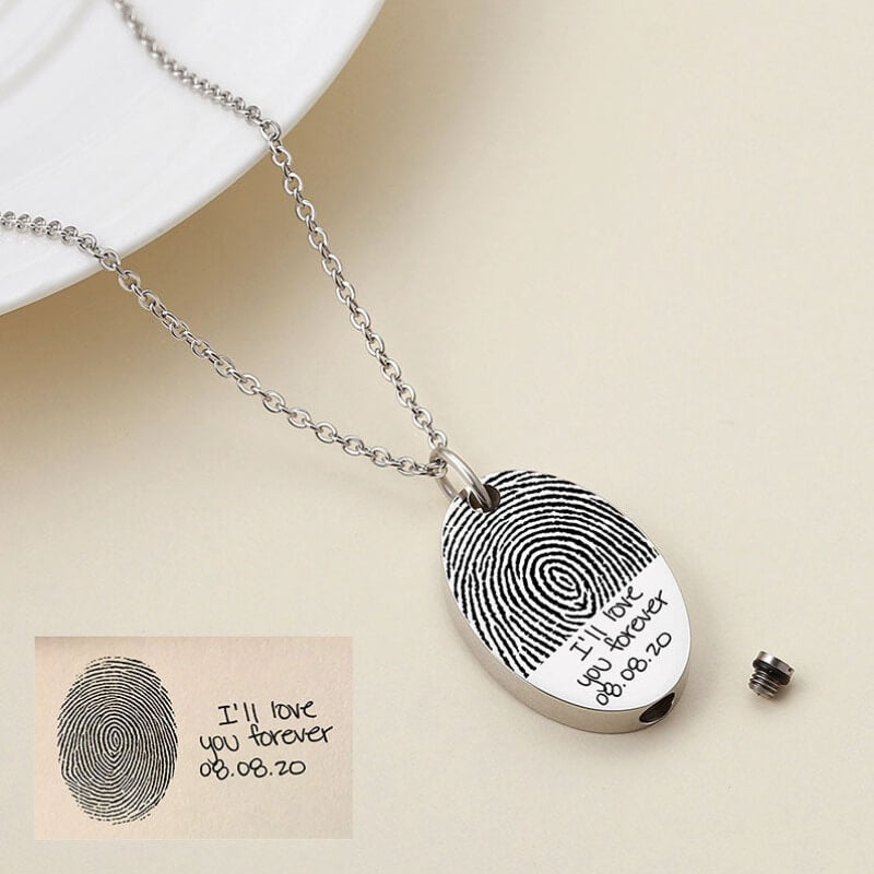 Silver-Oval-Ashes-Necklace-Custom-Urn-Pendant-Memorial-Gift-3