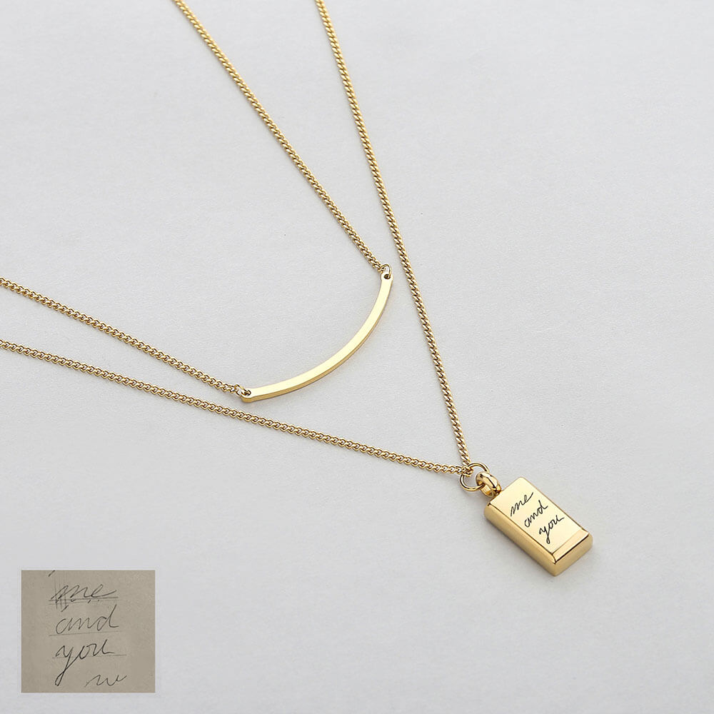 Small-Rectangle-Custom-Necklace-Personalized-handwriting-Anniversary-Gift-2