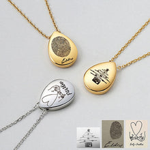 Water-Drop-Necklace--Engraved-Actual-Handwriting-Necklace-3