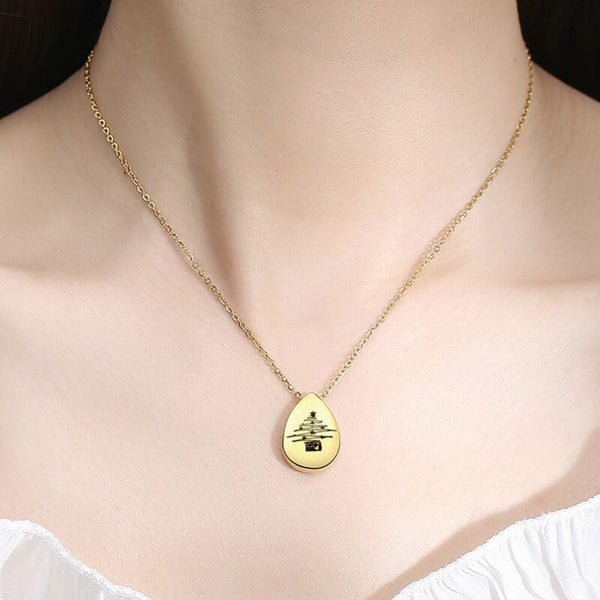 Water Drop Engraved Actual Handwriting Necklace Fashion Jewelry Promotion  Gift - China Fashion Jewellery and Jewellery price | Made-in-China.com