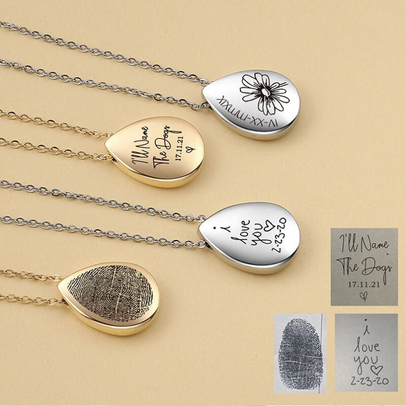 Water-Drop-Necklace--Engraved-Actual-Handwriting-Necklace-4