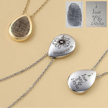 Water-Drop-Necklace--Engraved-Actual-Handwriting-Necklace-5
