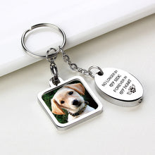 Pet Portrait Urn Oval Keychain, Memorial Photo Cremation Jewelry