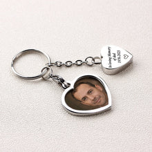 Heart Personalized Handwriting Photo Keyring, Memorial Ashes Pendant Keychain