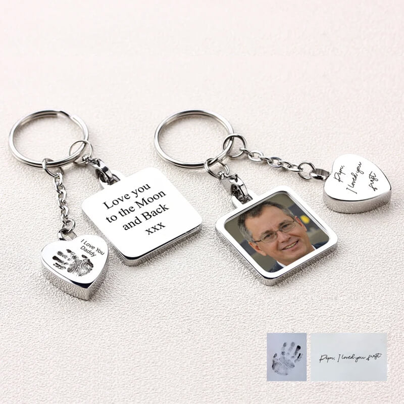 Memorial Heart Cremation keychain, Stainless Steel Bereavement Gift