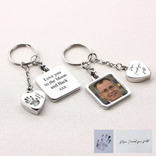Memorial Heart Cremation keychain, Stainless Steel Bereavement Gift