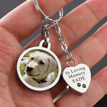 Heart Memorial Ashes Pendant KeyChain, Stainless Steel Bereavement Gift