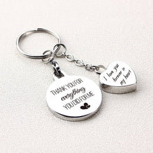 Heart Memorial Ashes Pendant KeyChain, Stainless Steel Bereavement Gift