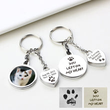 Heart Memorial Ashes Pendant KeyChain, Stainless Steel Bereavement Gift