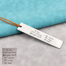 Handwriting Personalized Bookmark, Custom Engraved Metal Bookmark