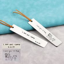 Handwriting Personalized Bookmark, Custom Engraved Metal Bookmark