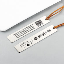Personalized Metal Bookmark, Music Code Engraving, Voice QR Code Engraving, Unique