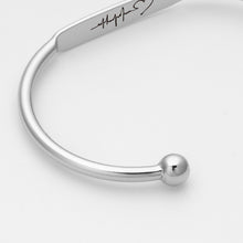 Actual Handwriting Bracelet, Engraved Signature Bracelet