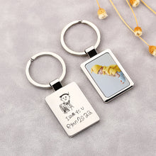 Photo Pendant Stainless Steel Personalized Student Graduation Photo Pendant Keychain