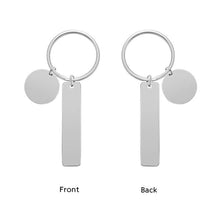 Personalized Keychain Engraved Text Bar Keychain Custom Photo Keyring Gift