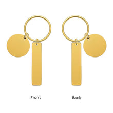 Personalized Bar Keychain Birthday Gift Engraved Picture Keyring for Family friend