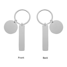 Personalized Bar Keychain Birthday Gift Engraved Picture Keyring for Family friend